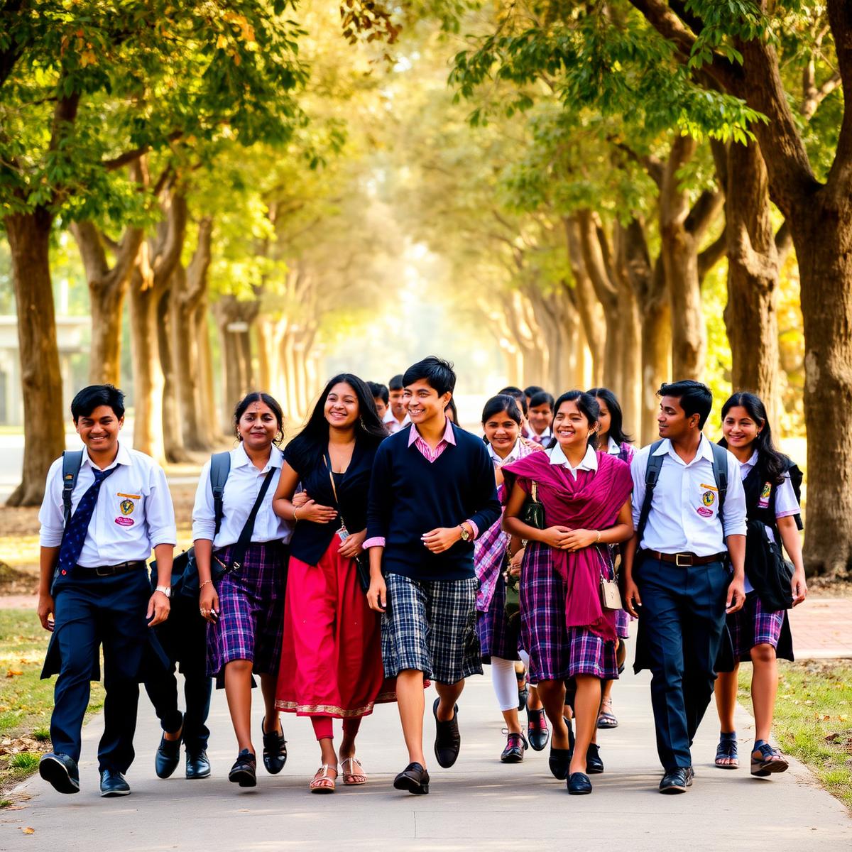 Students on campus